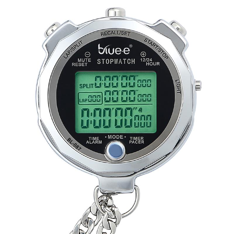 高档金属秒表电子计时教练比赛专用判田径运动训练裁专业身挂绳器