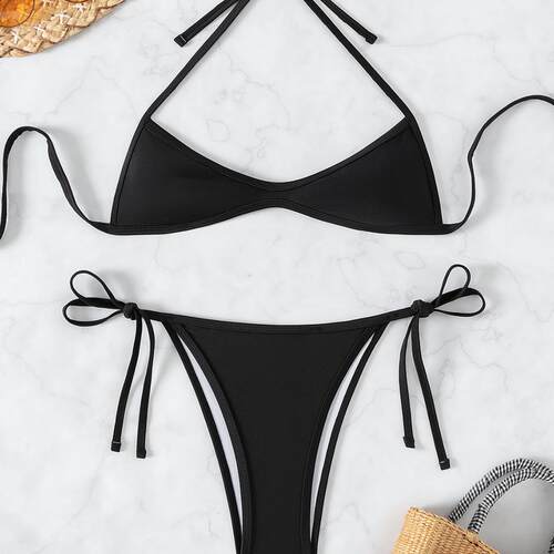 2026 New Solid Color Two Piece Bikini Set for Women Sexy