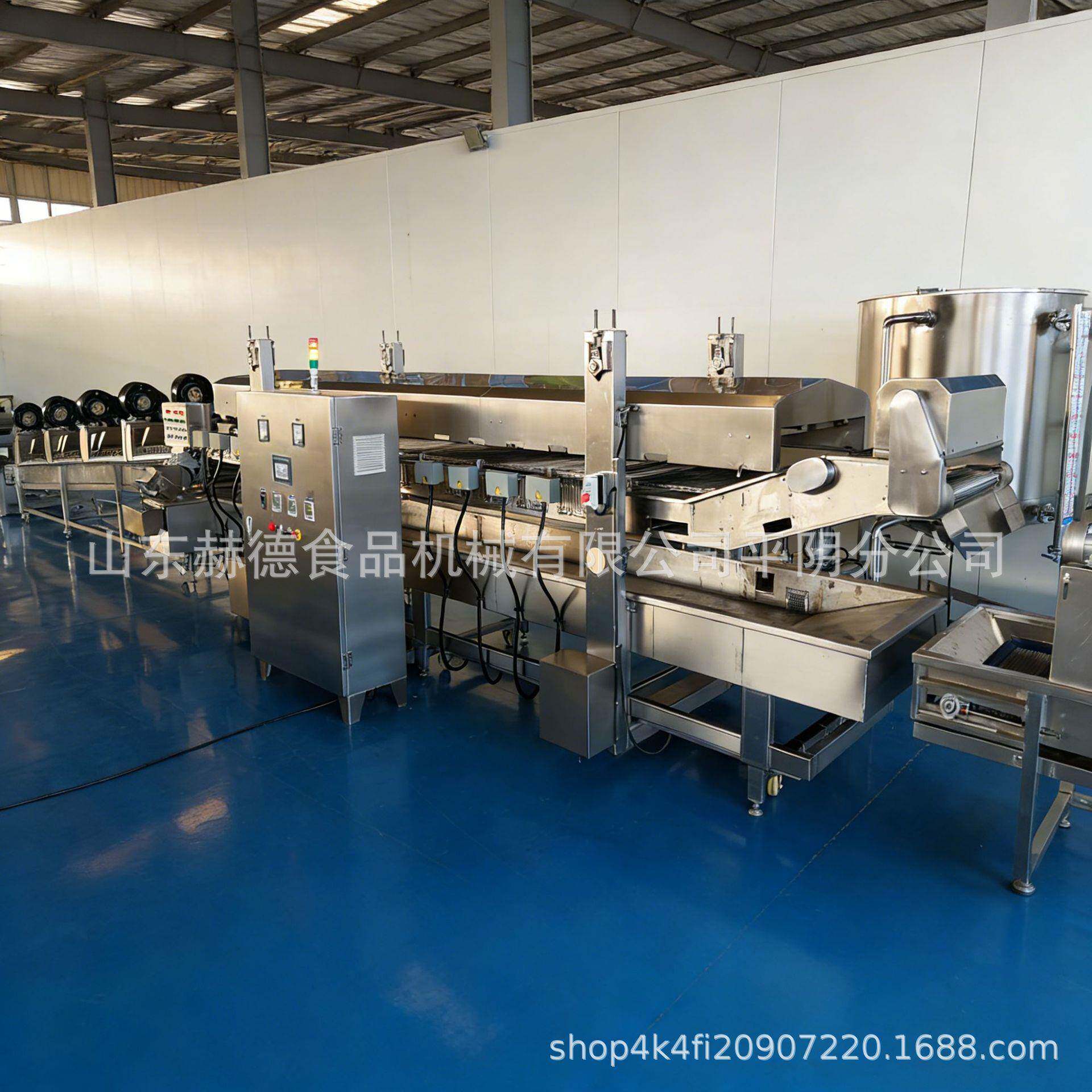 鱿鱼圈油炸机大型连续式商用鱼排油炸流水线全自动鸡米花油炸机