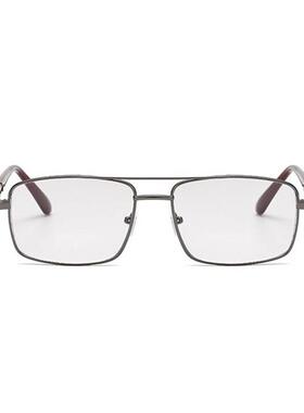 感光变色眼镜玻璃太阳镜男司机驾驶镜钓鱼时尚双梁镜框浅色平光镜