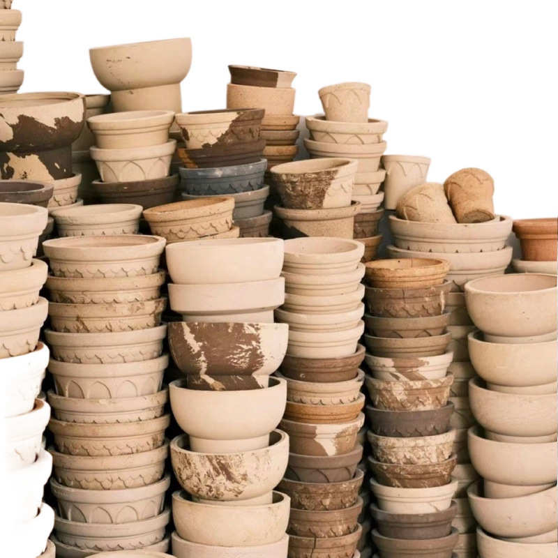 秋海棠粗白热植透气花盆花园高陶土浮雕高温阳台吸水烧制天然直销