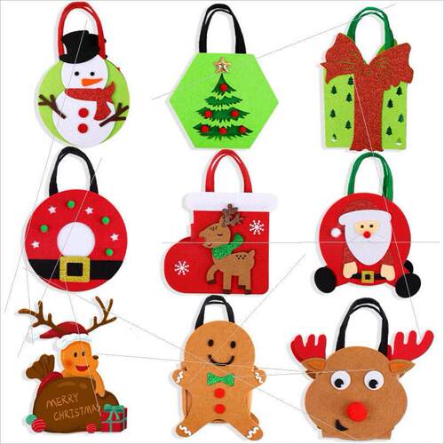 Christmas Eve Apple Bag Cartoon Elk goodie bag糖果袋