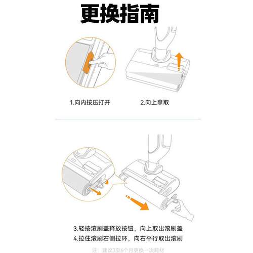 云鲸原装配件【适用S2/F1/S1MU】洗地机抗菌滚刷
