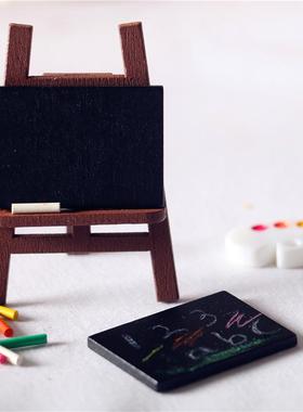 dollhouse娃娃屋迷你小黑板粉笔食玩微缩场景配件模型微景观摆件