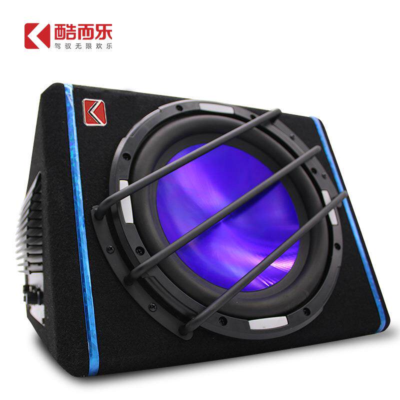 厂家直销10寸有源梯形超重汽车音响低音炮 车载改装大功率12V音箱