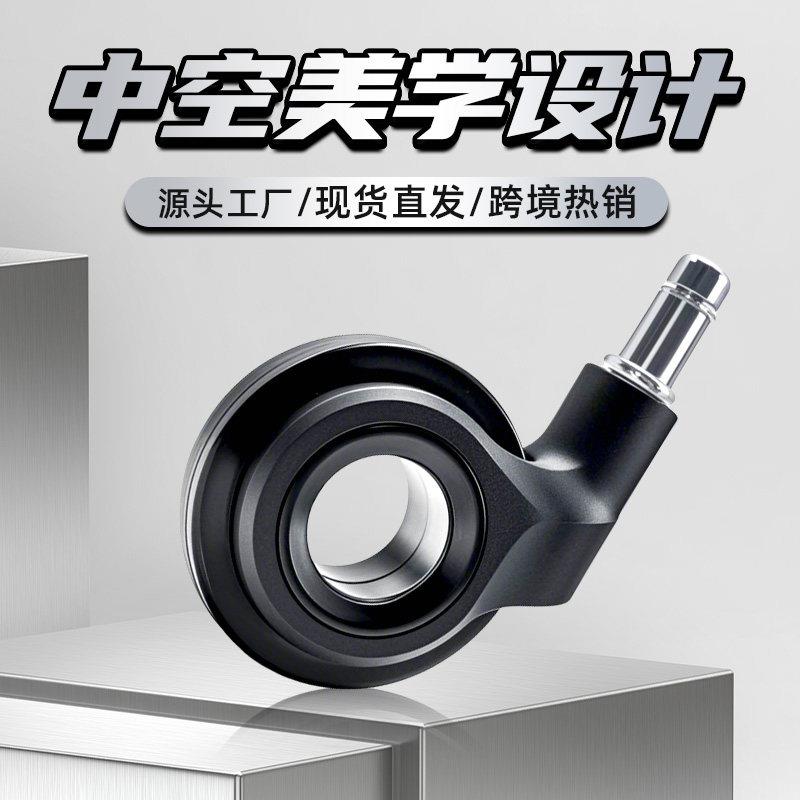 科技万向轮空心轮脚轮不缠毛发60mm电镀中空轮办公轮滚轮厂家直发