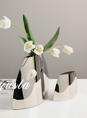 简约轻奢创台意插干花器花瓶几摆售QUM楼处酒店客厅茶餐厅吧装饰