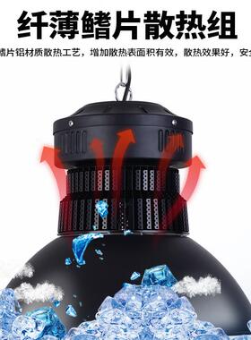 超亮鳍片le天d工0矿灯10w工厂仓库车间照明灯20UUX明0w工业照棚吊