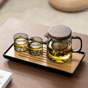 耐高温玻璃泡茶壶套装 茶壶泡茶家用新款 办公室喝茶茶具过滤绿茶杯