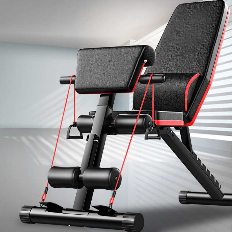 哑铃凳折叠仰卧起坐辅助器健身器材家用多功能锻炼板卧推凳男