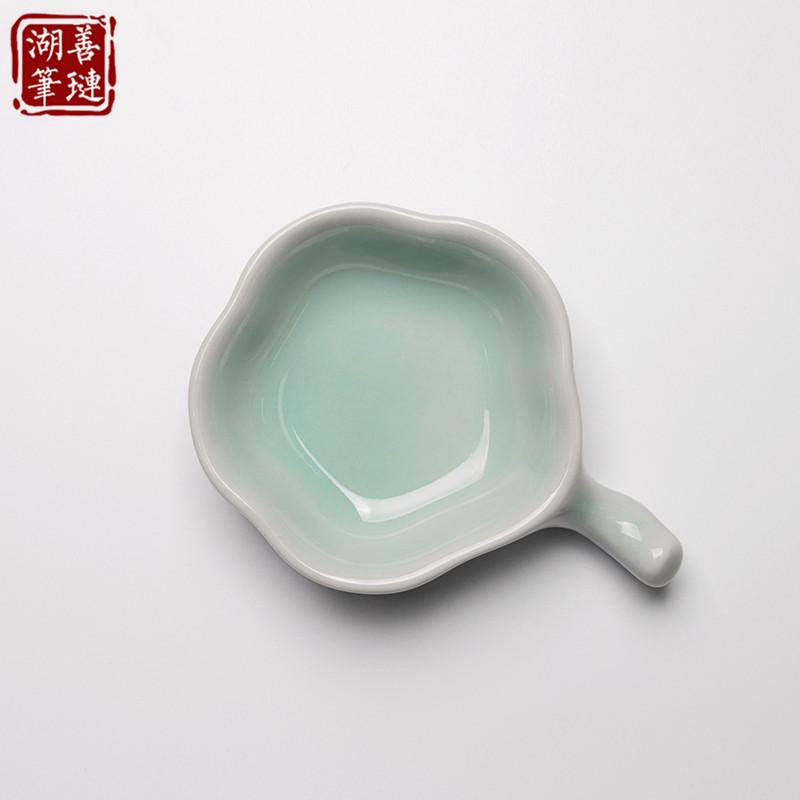 善琏湖笔墨碟陶瓷墨盘笔搁墨蝶文房四宝笔洗书法用品笔墨纸砚墨盒