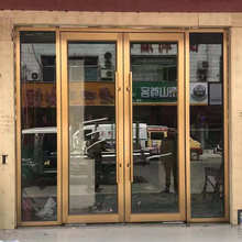 铝合金门地弹簧商铺快餐店肯德基钢化玻璃门单开门商场专用平开门