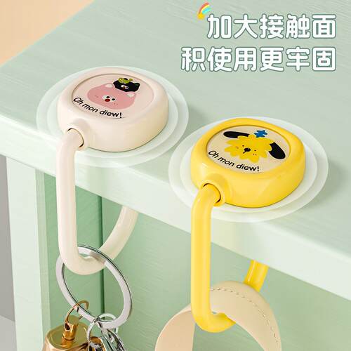 No-drill backpack hook for student desks, adjustable and str