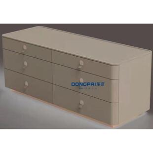 六斗柜书柜梳妆台饰品盒分格抽屉化妆镜全皮中岛五斗柜组合斗柜