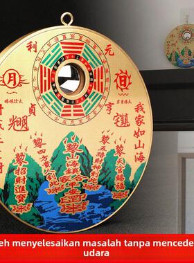 八寸山海镇挂牌图纯铜三海阵壁画室外白虎挂件与邻居门对门电梯