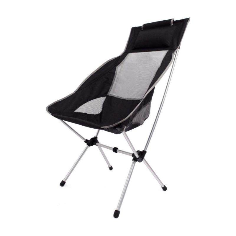 户外月亮椅铝合金折叠椅加高加粗加宽彩色躺椅带靠背野营椅