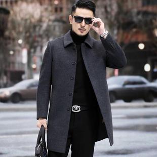 PP商务 11592 双面羊绒大毛衣男冬可拆卸羽绒内胆羊套呢季 外中长款