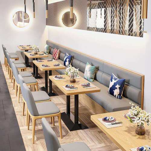 西餐厅茶餐厅靠墙卡座沙发主题餐厅奶茶店咖啡厅休闲洽谈桌椅组合