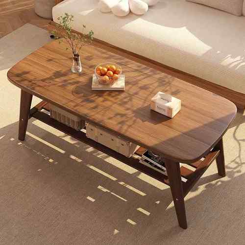 茶几家用客厅实木桌腿小户型极简小茶桌餐桌现代简约茶台实用矮桌