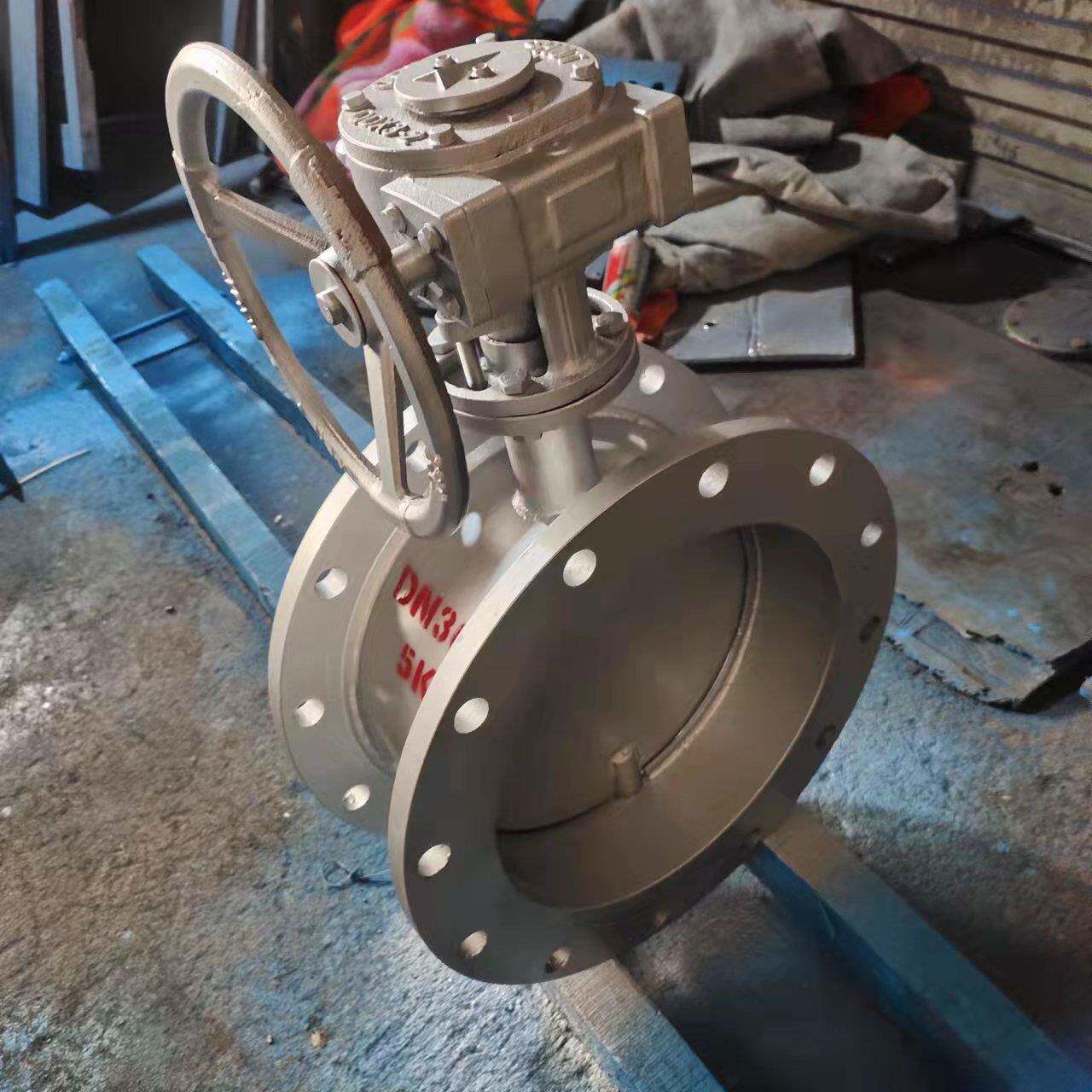 阀门不锈钢通风蝶阀D341W-16CDN300手动涡轮通风蝶阀工厂直