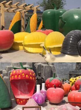 果篮种植基地摆件塑水果蔬菜玻璃钢雕仿真农作物农场采摘雕塑摆件