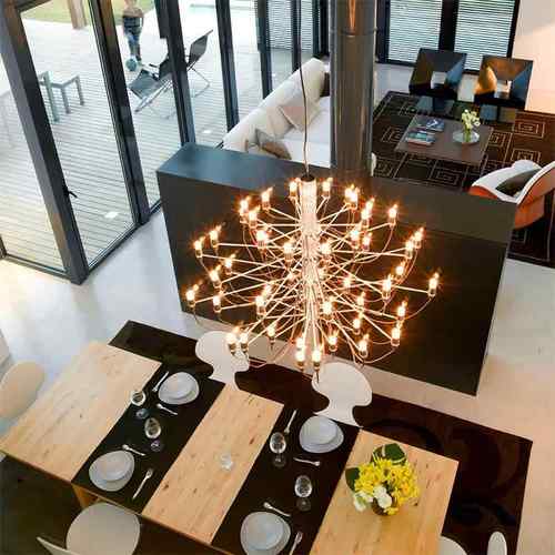 意大利墅l吊os盛夏的果实设883计F师餐厅灯轻奢酒店别客厅灯楼梯