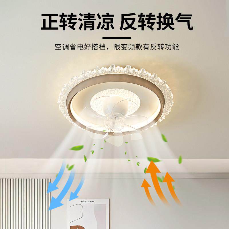 2025新款全光谱护眼主卧室吊扇灯360一体吸顶灯轻奢可摇头房间灯