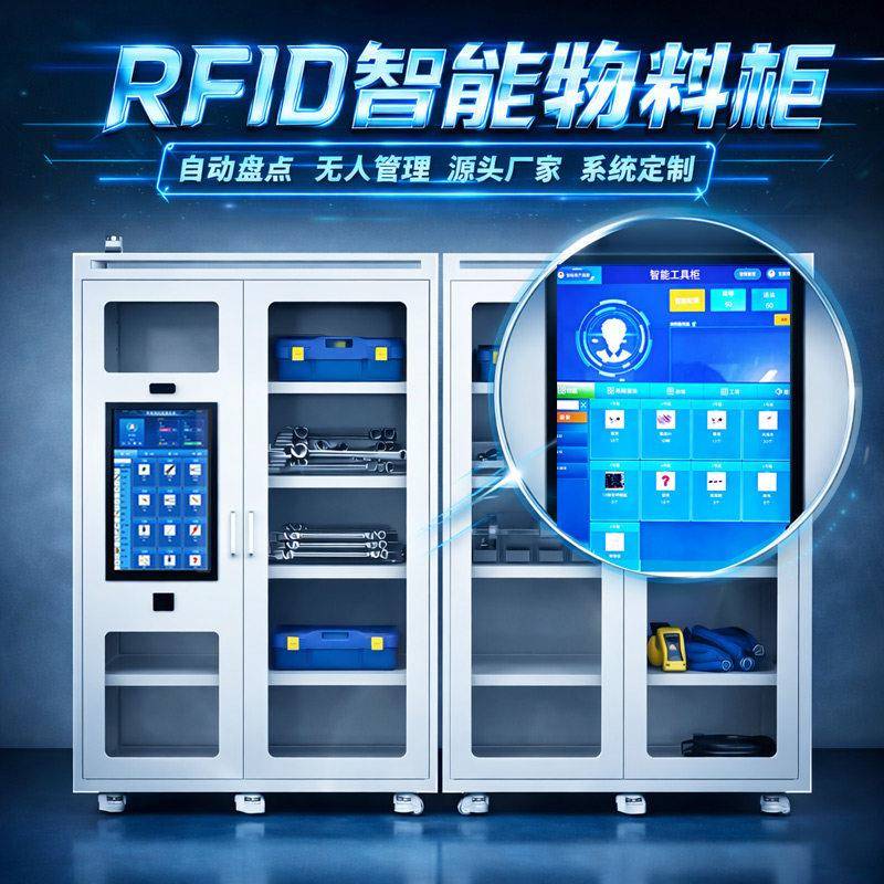 智能工具柜RFID物料管理柜称重耗材领用柜工厂车间工具柜自动盘点