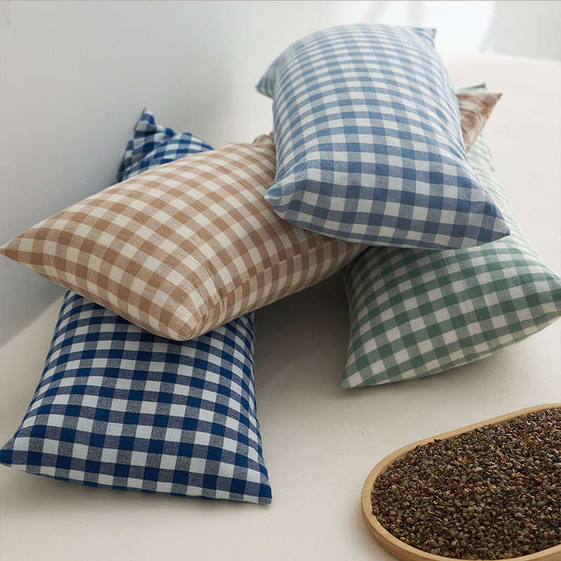 水洗棉荞麦壳腰枕颈椎枕两用护颈硬枕头枕芯家用枕头单人睡觉专用