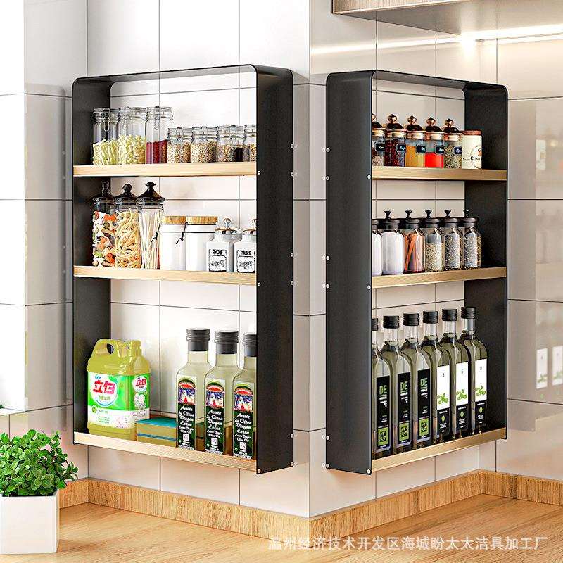 免打孔厨房调味品置物架壁挂式多层调料架调味料收纳架子挂架收纳