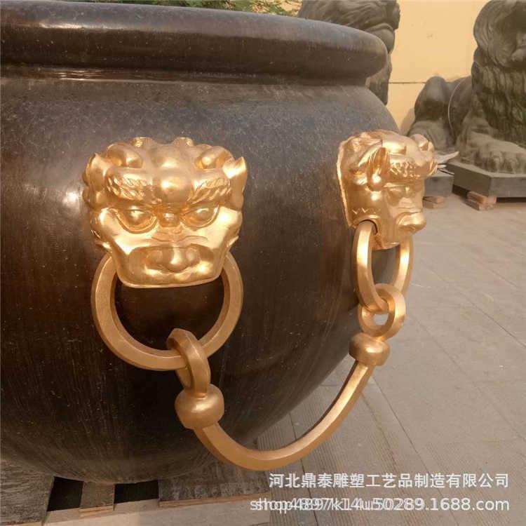 直销纯铜大缸 紫铜大缸铸造厂家 纯铜大水缸 仿故 铜缸雕塑