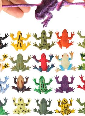 12 Pack Mini Rubber frog squishy Figure Toys Sets for Decor