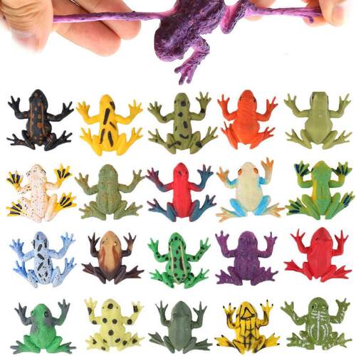 12 Pack Mini Rubber frog squishy Figure Toys Sets for Decor