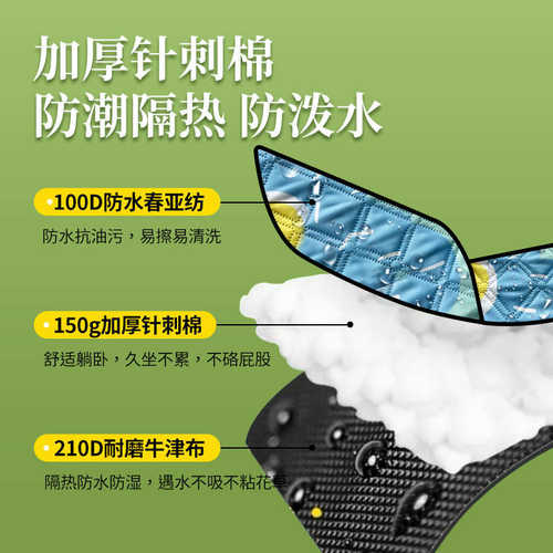 便携手提户外野餐垫露营加厚防水防潮垫草地沙滩帐篷可折叠地垫