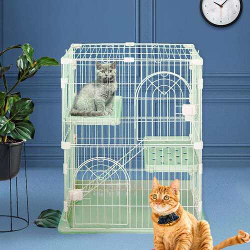 猫别墅猫笼子室内自由空间两层三层小型家用双层猫屋猫舍猫咪用品