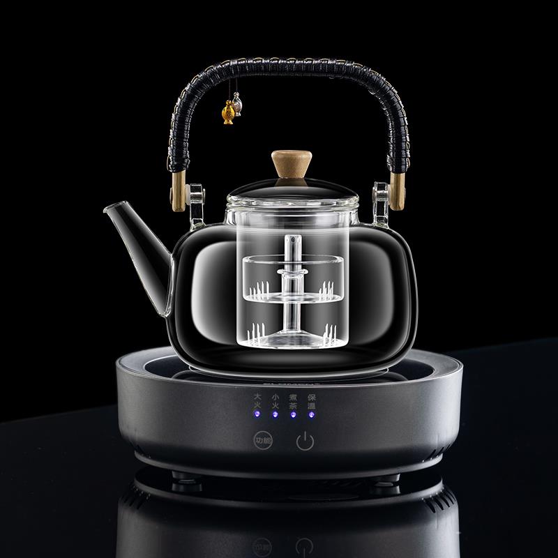 2024新款玻璃全自动蒸煮一体煮茶器泡茶壶养生烧水套装专用电陶炉
