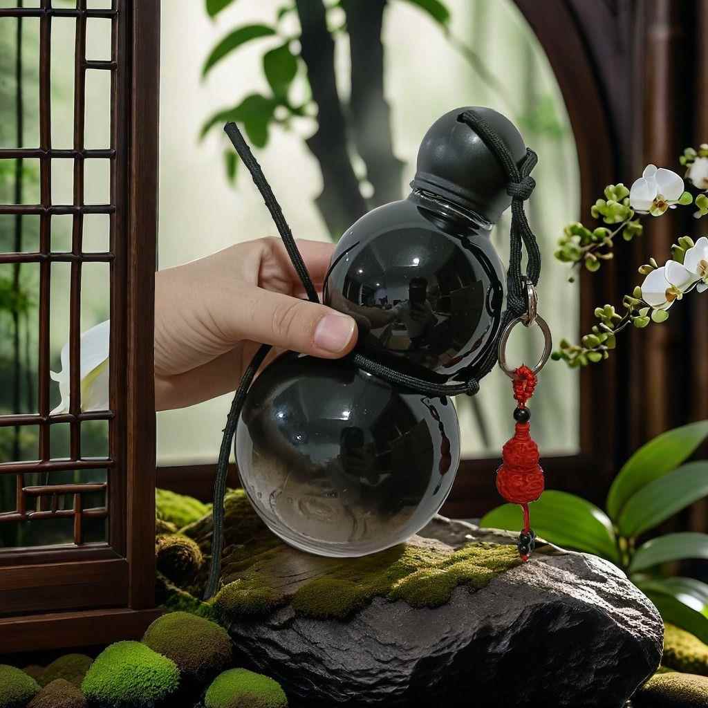 葫芦水壶新款夏季冷水杯800毫升武侠葫芦运动带提绳挂件配饰水杯
