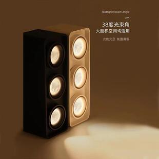 明装方形射灯双头斗胆e灯l射灯双筒灯过道无主灯照558明圆眼d角灯
