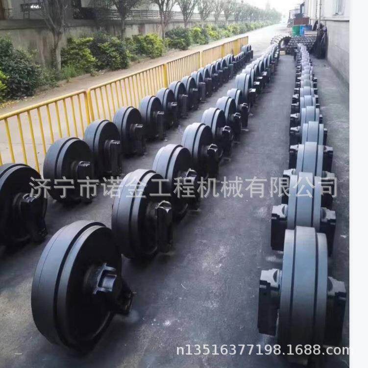 挖掘机底盘件pc350链条支重轮拖轮履带总成四轮一带