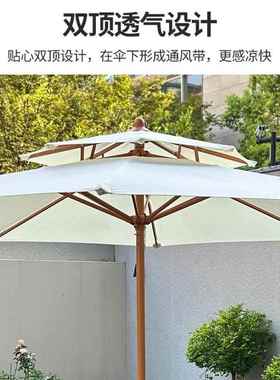 户外阳遮夜伞庭院伞摆摊室外大太阳伞中柱伞市网EKT伞红花园折清