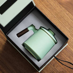 家用茶杯杯水杯盖带杯马克茶水分离办公室陶瓷泡茶过滤汝窑