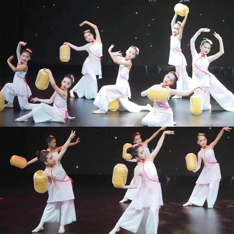 灯影秦淮演出服儿童古典舞蹈扶春入梦表演服装民族胶州秧歌扇子舞