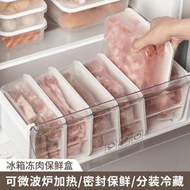 冰箱整理收纳盒食品级冷冻肉专用储物盒可微波炉加热保鲜盒分装盒