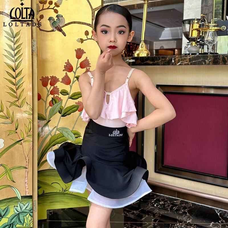 洛利塔儿童女练功服少儿网红拉丁舞女童练习服演出服舞蹈表演服