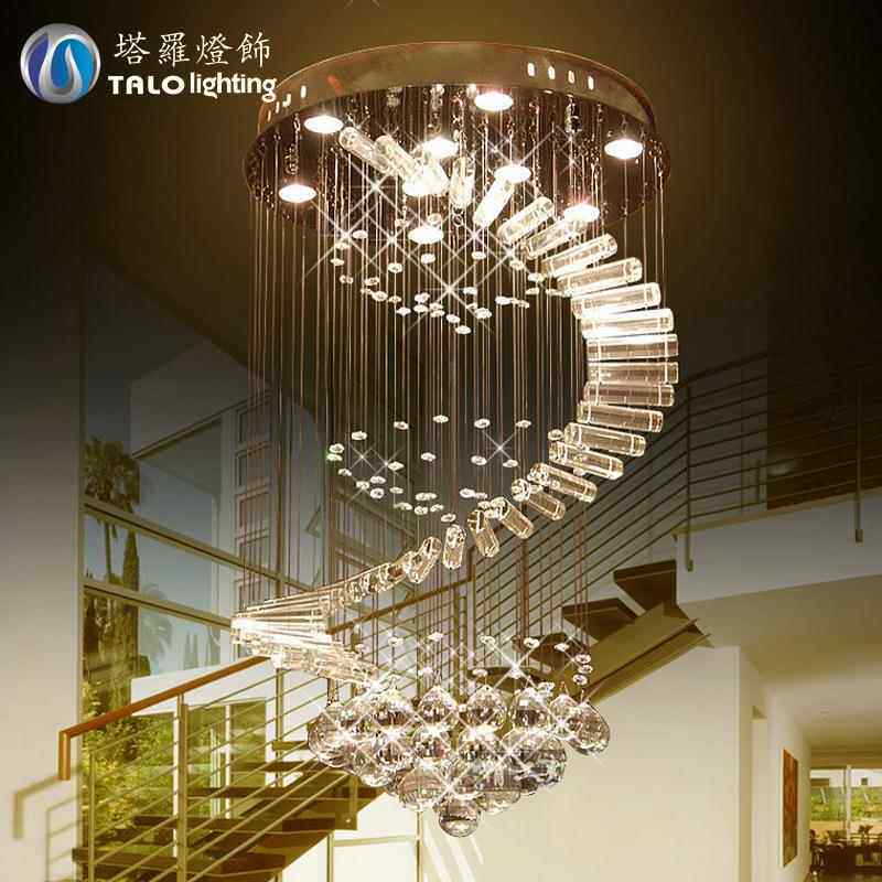 灯具led水晶吊线灯简约现代圆形吊灯创意客厅灯卧室餐厅吊灯