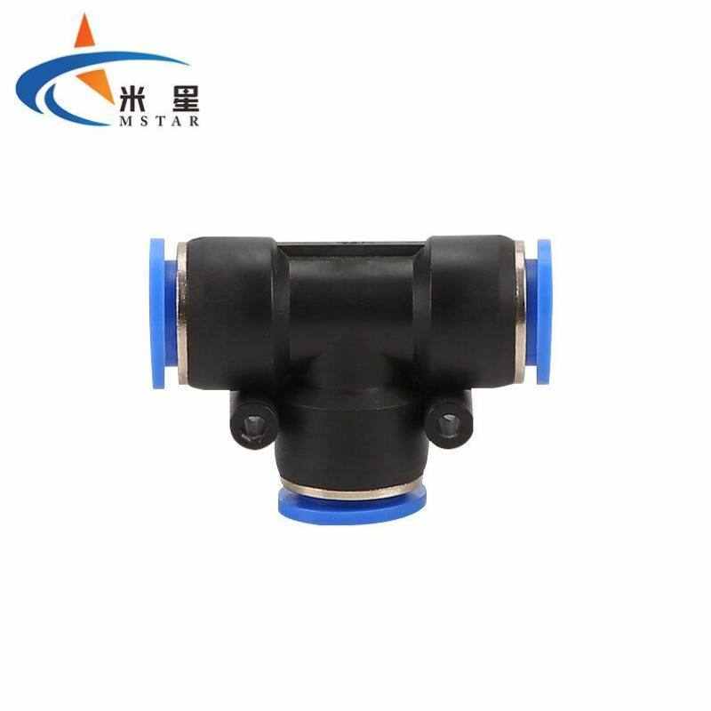 米星气动气管接头软管塑料对接快插快速三通接头T型PE三通接头PE-