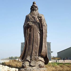 校园学院文化广场大型老子孔子铜雕像古代名人雕塑摆件铜雕工艺品