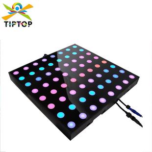 户外LED跳舞地板灯数码 视频效果线控8x8可拼接防水地砖灯