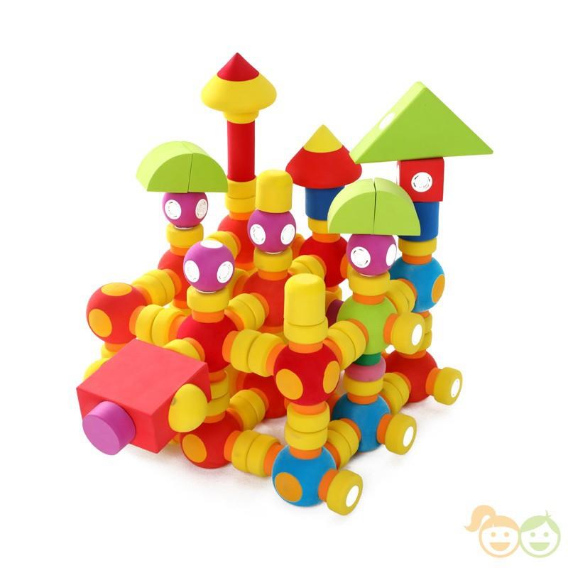 eva泡沫积木泡棉磁力积木磁力片大型拼搭幼儿园儿童玩具