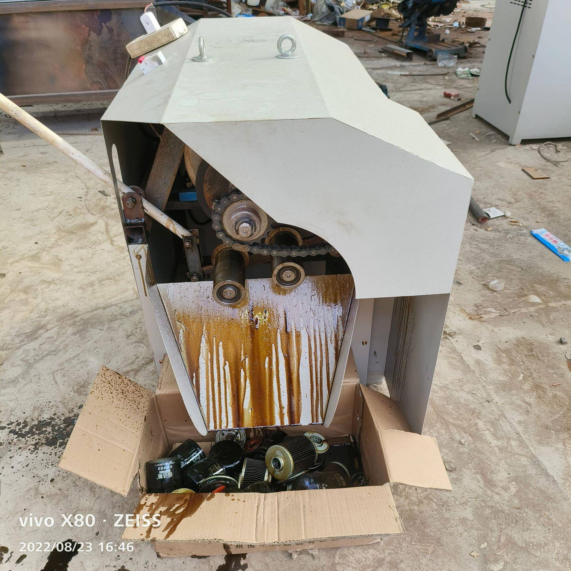 一人操作 机油滤芯分离设备 废机油滤芯拆解机 滤清器切割机